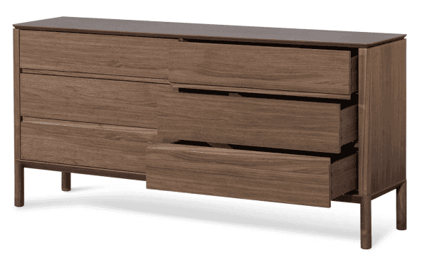 MABEL 6 Drawers Wooden Dresser- Walnut - Image 2